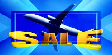 FX №198445 Passenger plane Sales promotion 3d Gold letters sale background Template