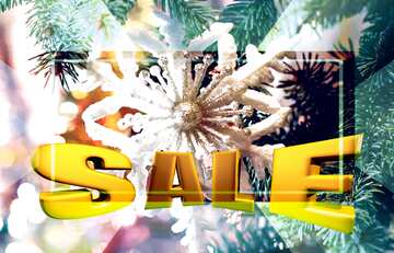 FX №198776 Christmas snowflake Sales promotion 3d Gold letters sale background Template