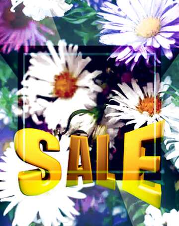 FX №198297 Floral background Sales promotion 3d Gold letters sale Template