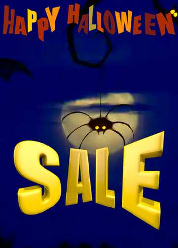FX №198114  halloween background Sale offer discount template Sales promotion 3d Gold letters