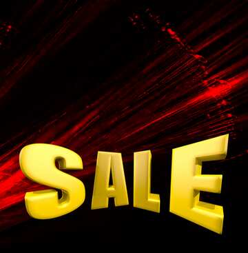 FX №198650  Red Lights fractal background Sale offer discount template Sales promotion 3d Gold letters sale