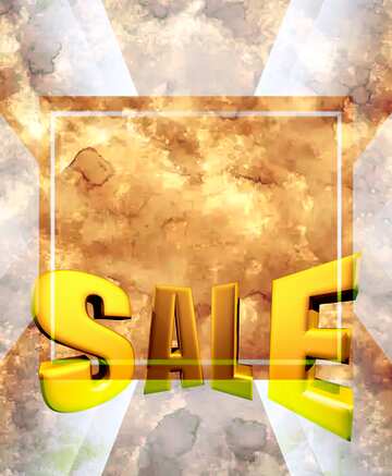 FX №198577 Ancient paper Sales promotion 3d Gold letters sale background Banner Template