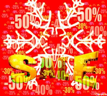FX №198119 Snowflake pattern Sales promotion 3d Gold letters sale background Discount Design
