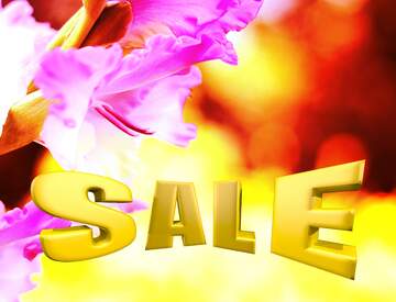FX №198381  Sales promotion 3d Gold letters sale background Flower
