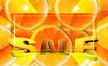 FX №198011 Lemon Sales promotion 3d Gold letters sale background Template