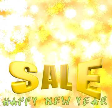 FX №198061  Yellow background Christmas and new year Sale offer discount template Sales promotion 3d Gold...