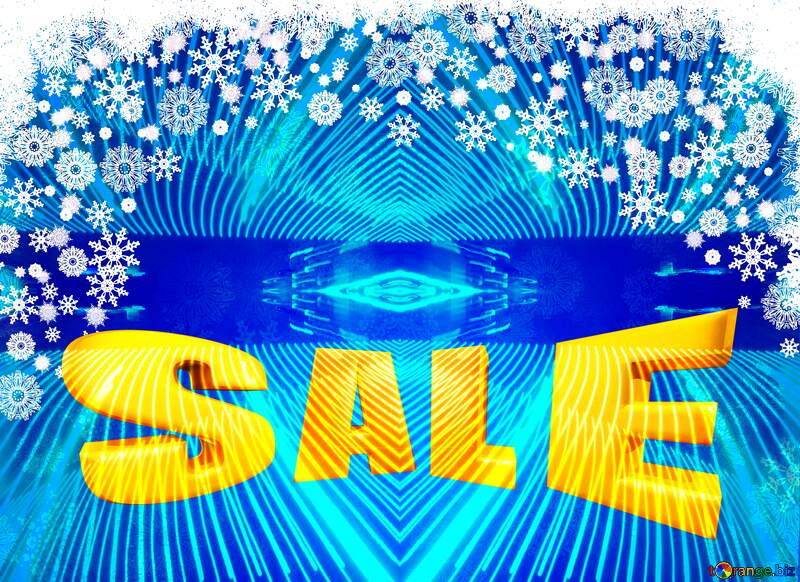  Blue Christmas frame Lights lines curves pattern template Sales promotion 3d Gold letters sale background №40658