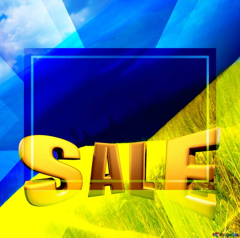  Sales promotion 3d Gold letters sale background Ukraine Template №33620