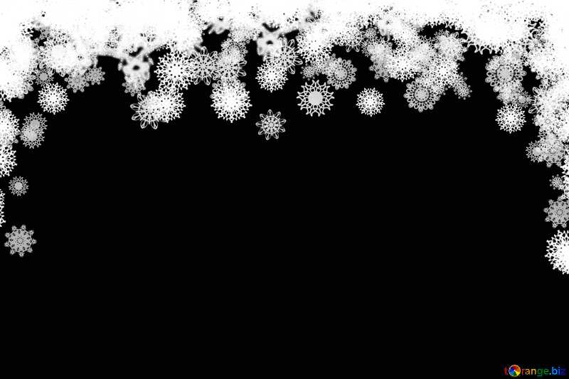 Clipart snowflakes black and  white №41275