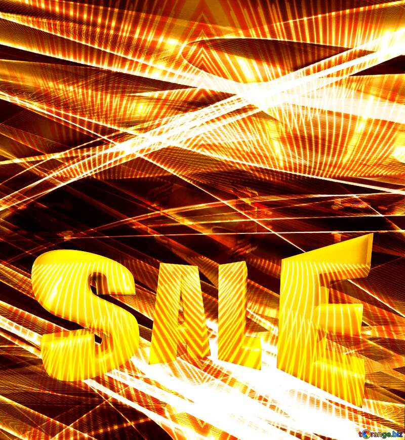  lines lights curves pattern template Sales promotion 3d Gold letters sale background №40614