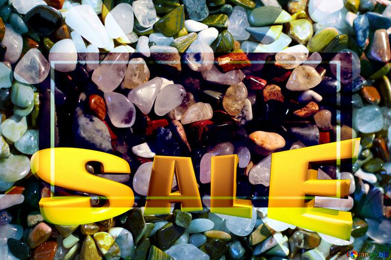 The texture of minerals Sales promotion 3d Gold letters sale background №39326