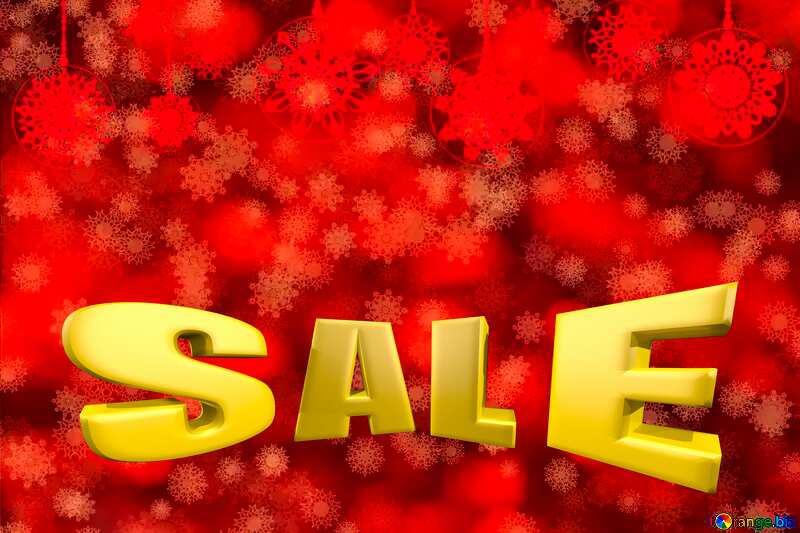  Red Winter template presentation Sales promotion 3d Gold letters sale background №40734