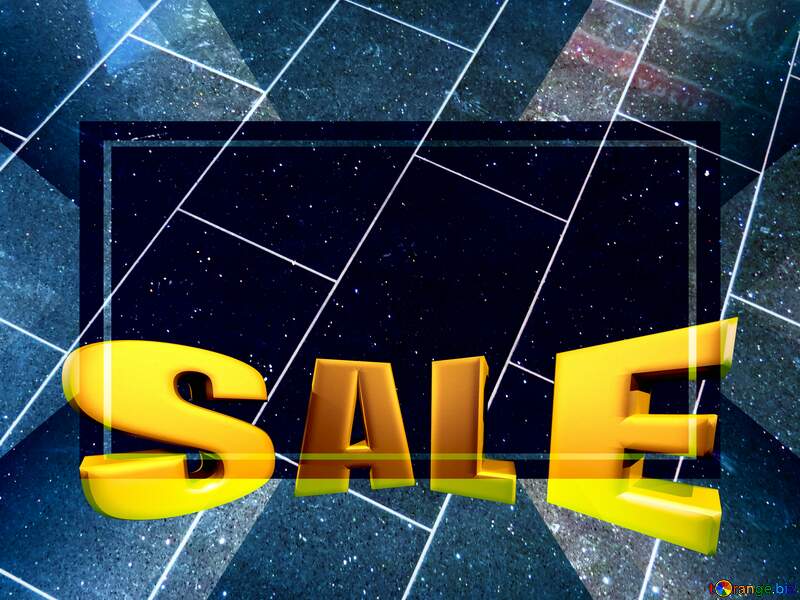 Texture tiles on the floor Sales promotion 3d Gold letters sale background Template №16209