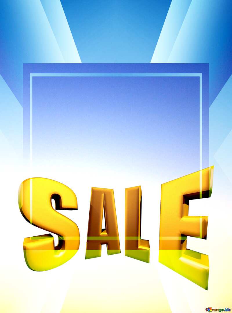 Sunset Gradient Sales promotion 3d Gold letters sale background Template №16062