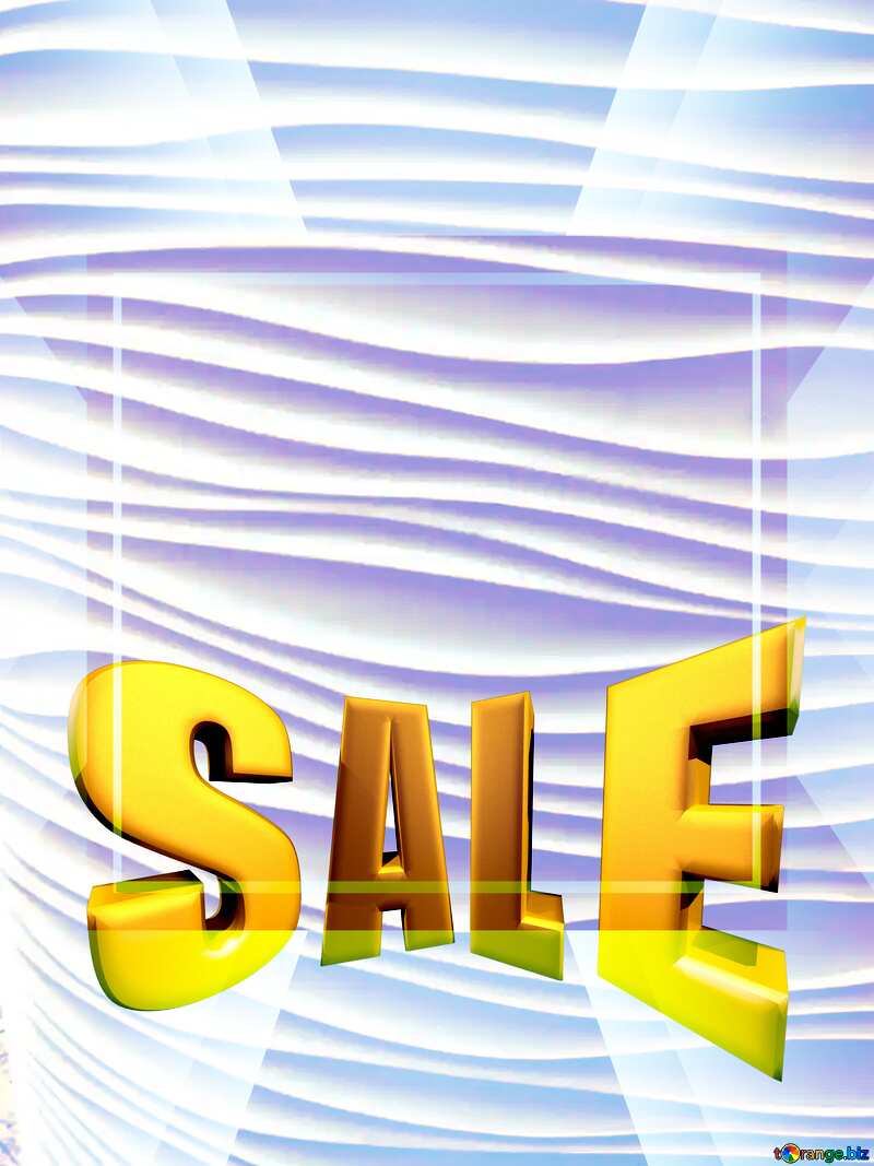Texture wave Sales promotion 3d Gold letters sale background blue Template №16246