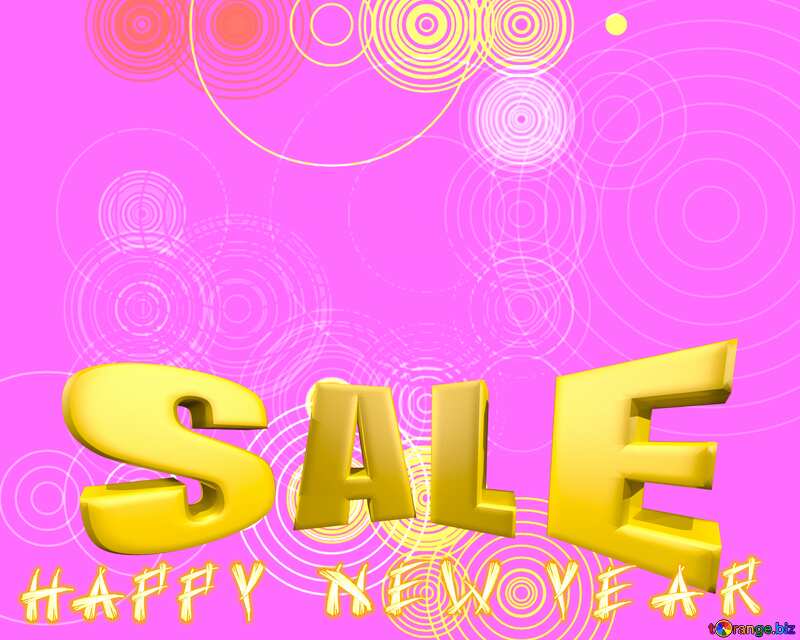  Glamorous background Happy New Year Sale offer discount template Sales promotion 3d Gold letters №40617
