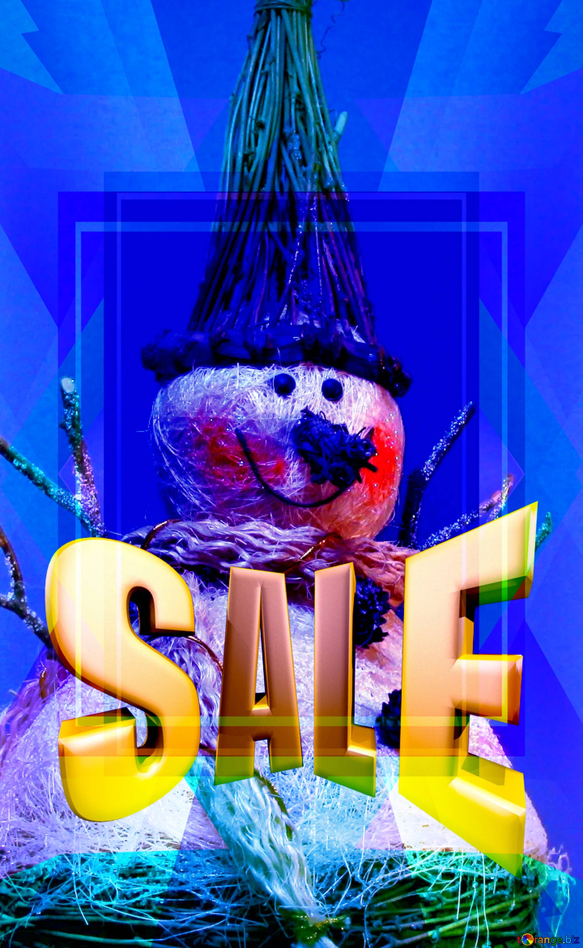 scarica-l-immagine-gratis-snowman-card-frame-template-sales-promotion