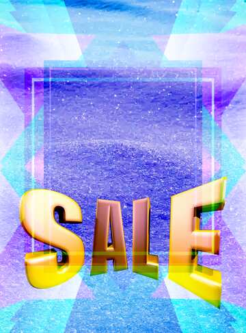 FX №199574  Blue Snow Background Frame Design Template Sales promotion 3d Gold letters sale