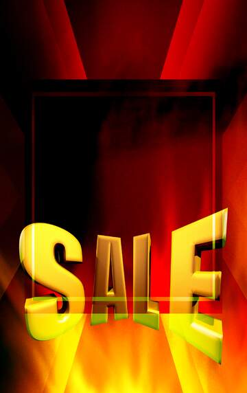 FX №199152  Sales promotion 3d Gold letters sale background Fire Hot Template