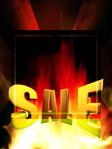 FX №199159  Sales promotion 3d Gold letters sale background Fire Template