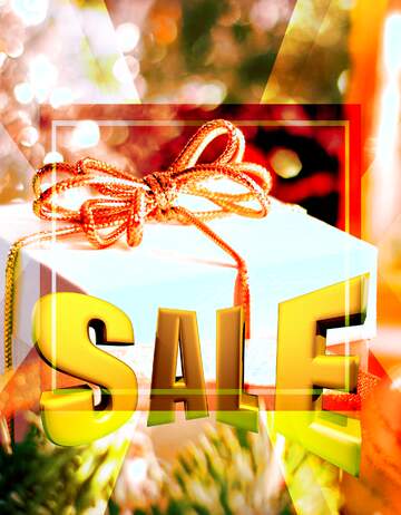 FX №199030  Sales promotion 3d Gold letters sale background Gift Template