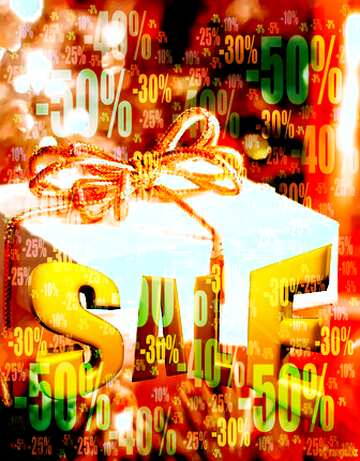 FX №199028  Sales promotion 3d Gold letters sale background Discount Card Banner Template Winter Store