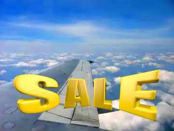 FX №199179 Wing Aircraft of the Inside Flight Sales promotion 3d Gold letters sale background
