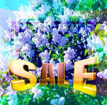 FX №199337  Bloomed Botanical Garden Template Sales promotion 3d Gold letters sale background