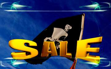 FX №199403  pirates flag template Sales promotion 3d Gold letters sale background