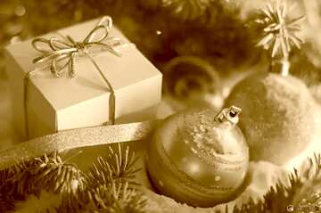 FX №199603 Christmas gifts sepia