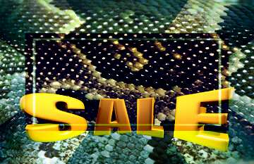 FX №199136 The texture. Pattern skins snakes. Sales promotion 3d Gold letters sale background Template