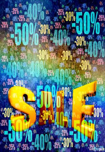 FX №199262 Rainbow spray Sales promotion 3d Gold letters sale background Discount