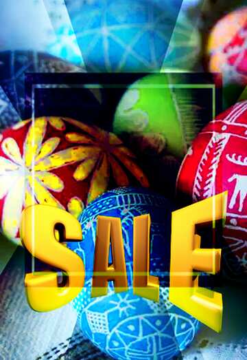FX №199149 Easter eggs Sales promotion 3d Gold letters sale background