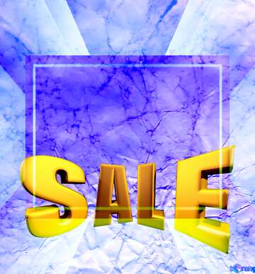 FX №199002 Texture of crumpled paper Sales promotion 3d Gold letters sale background Blue Template