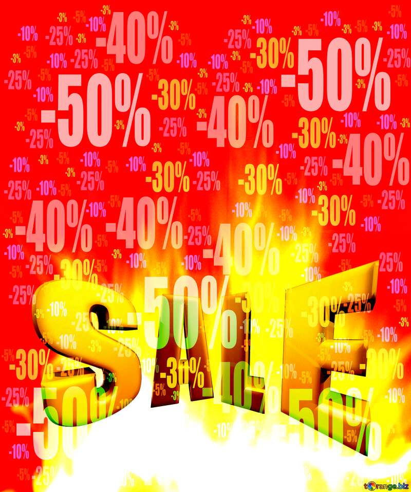  Sales promotion 3d Gold letters sale background Hot Discount Sale Promotion Background №9546