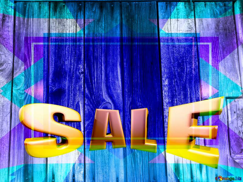  Board wood Blue Frame Template Sales promotion 3d Gold letters sale background №5343