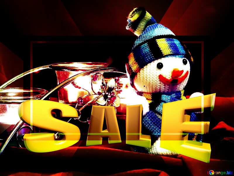 Merry Christmas Sales promotion 3d Gold letters sale background Template №15971