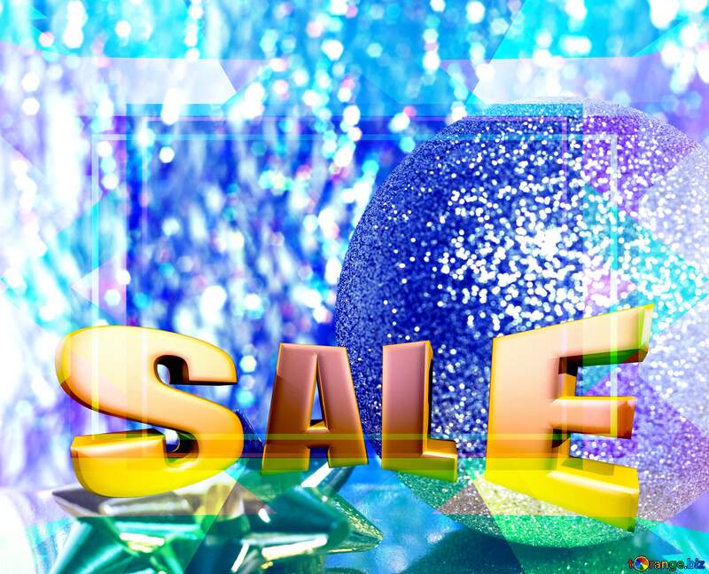 Christmas Poster Sales promotion 3d Gold letters sale background Template №6574