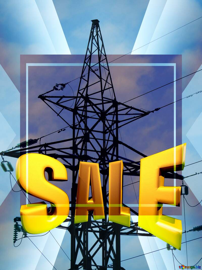 Electrical wires Sales promotion 3d Gold letters sale background Template №15505