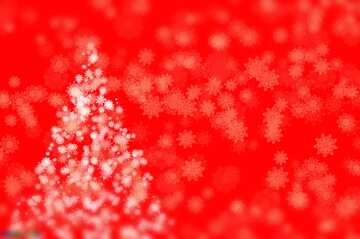 FX №2073 Red color. Snowflakes and Christmas tree clipart Christmas.