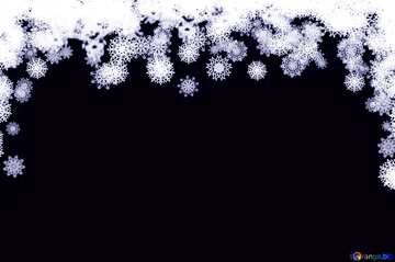 FX №2299 Cyan color. Clipart snowflakes frame.