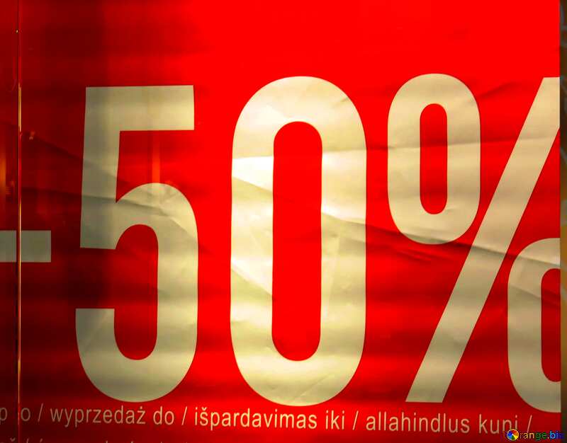 -50% Sale on red background №16264