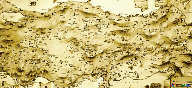 Dull colors. Map of Turkey. №22066
