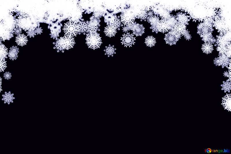 Cyan color. Clipart snowflakes frame. №41275
