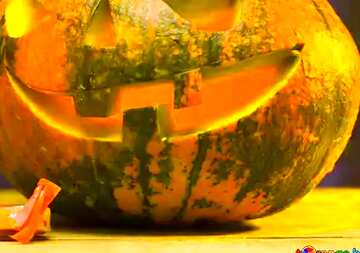 FX №20438 Blue color. Halloween pumpkin with candy.