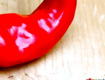 FX №20651 Blue color. Red pepper on the table.