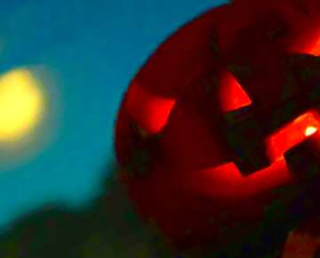 FX №20466 Image for profile picture Halloween pumpkin in the background of the moon.
