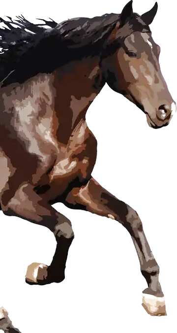 FX №20433 Image for profile picture Horse runs vector isolated.