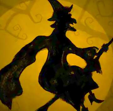 FX №20161 Image for profile picture Picture Halloween witch flying on her broom.