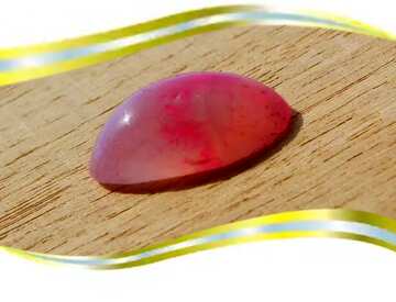 FX №20584 With place for text. Cabochon Rose Quartz.